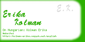 erika kolman business card